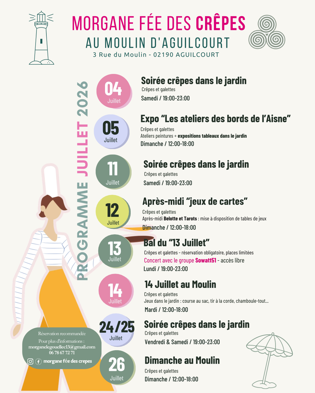 programme juillet